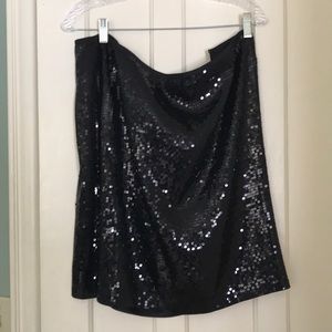 Black sequin skirt